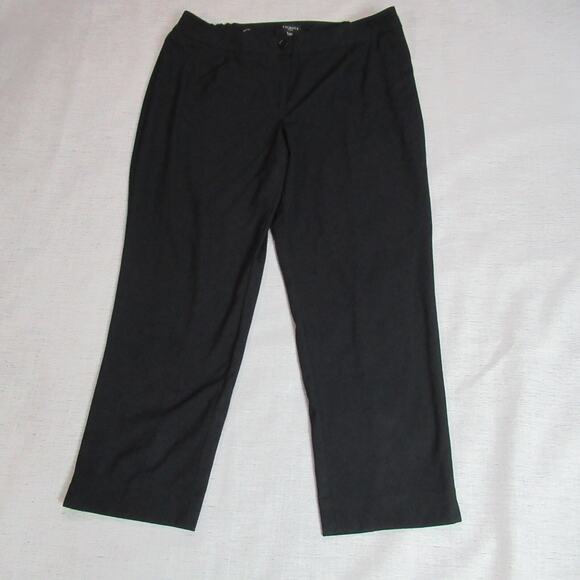 Talbots Pants Womens Size 16W Black Straight Leg Trousers Work Slacks Basic - Picture 1 of 11